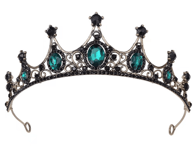 כתר מלכה מתכת אבנים טורקיז