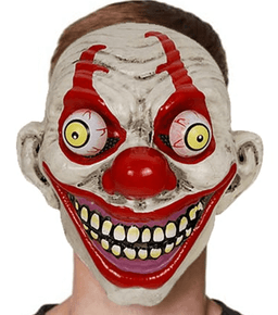 מסכה ליצן מפחיד עם עיניים מתגלגלות