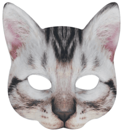 מסכה חתול לבן מחומר EVA