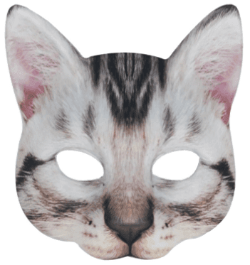 מסכה חתול לבן מחומר EVA