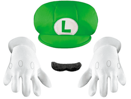סט לואיגי כולל כובע שפם וכפפות