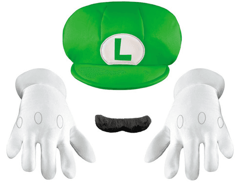 סט לואיגי כולל כובע שפם וכפפות