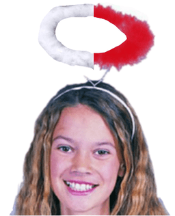 קשת הילה למלאך אדום לבן