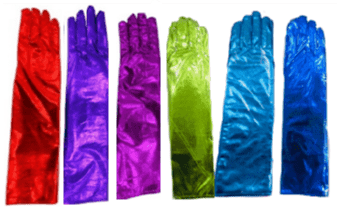 זוג כפפות ארוכות 38 ס"מ חלקות 6 צבעים לייקרה