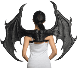 כנפיים דרקון שחור ענק מחומר PU איכותי