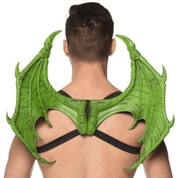 כנפיים דרקון ירוק ענק מחומר PU איכותי