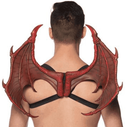 כנפיים דרקון אדום ענק מחומר PU איכותי