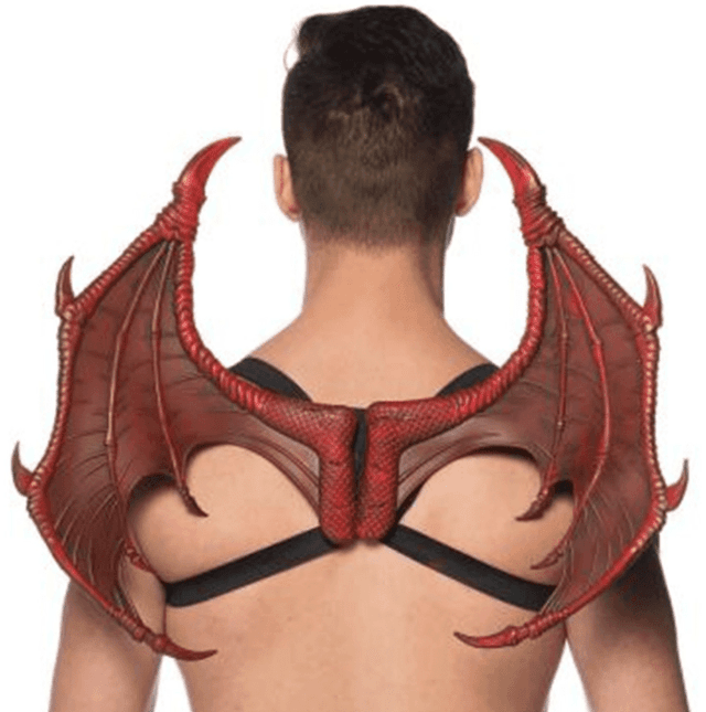 כנפיים דרקון אדום ענק מחומר PU איכותי