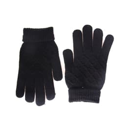 כפפות סריגת מעויינים שחור