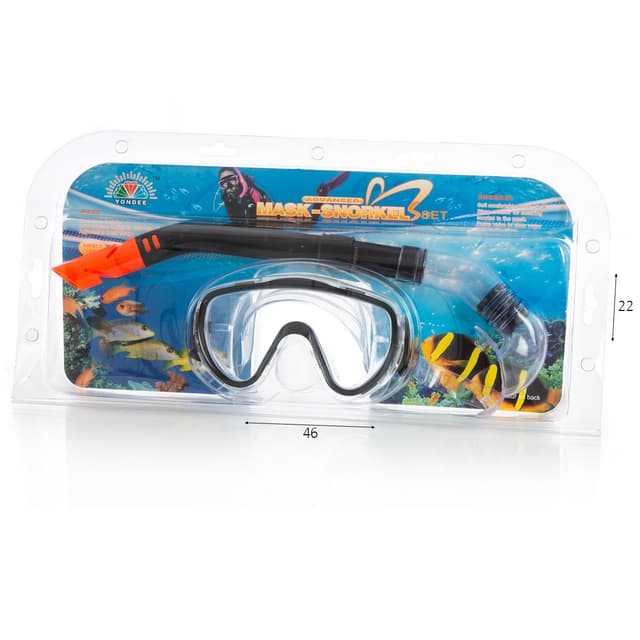 סט משקפת ושנורקל סיליקון למבוגרים