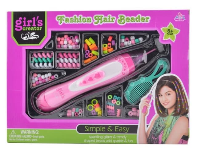 סט להכנת צמידי חרוזים לשיער בינוני