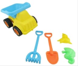 כלי חול משאית כולל 2 כפות כולל 2 תבניות