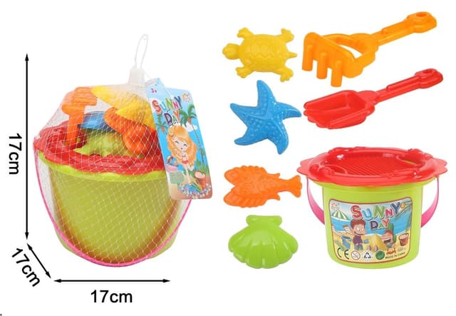 דלי חול כולל 2 כפות כולל 4 תבניות