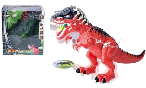 טי רקס מטיל בייצים כולל שקופיות בקופסת חלון