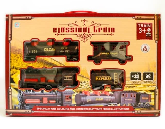 רכבת בטריות על מסלול 4 קרונות