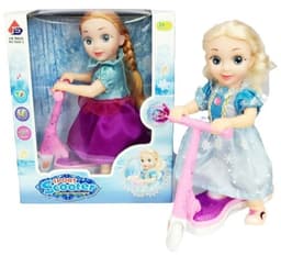 בובה נסיכת הקרח על קורקינט כולל אורות ומוזיקה