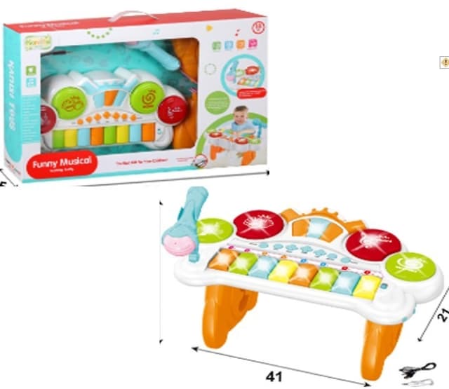 מעמד אורגן תופים ומקרופון לתינוק