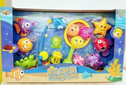 עולם המים משחק תפוס את הדגים כולל חכה רשת ו 13 דגים וחיות ים