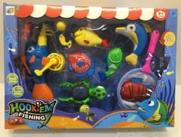 עולם המים משחק תפוס את הדגים כולל חכה רשת ו 7 דגים וחיות ים