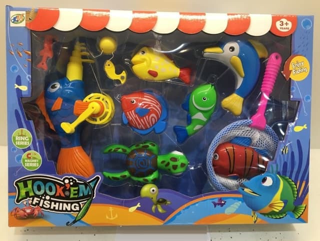 עולם המים משחק תפוס את הדגים כולל חכה רשת ו 7 דגים וחיות ים