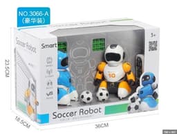 זוג רובוטים כדורגל שלט כולל שערים ומגרש כולל מטען USB