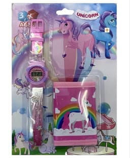 סט חד קרן ארנק ושעון