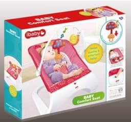 טרמפולינה רוטטת איכותית I BABY וורוד כולל רעשנים