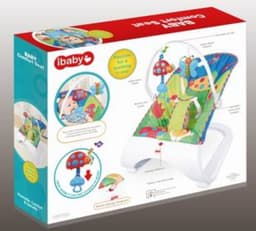 טרמפולינה רוטטת איכותית I BABY כחול כולל רעשנים