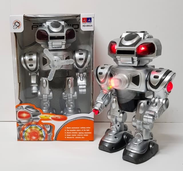 רובוט יורה דיסקיות כולל אורות ומוזיקה