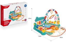 שטיח אוניברסיטה תכלת לתינוק כולל חגורת רעשנים בצדדים כולל אורגן לרגליים ורעשנים