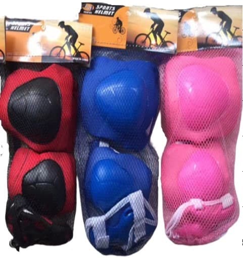 מגני ברכיים וידיים ילדים ברשת עם כארד מיקס צבעים