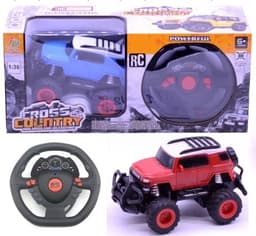 ג'יפ טויוטה שלט הגה 4 כיוונים גודל 15 ס"מ כולל אורות