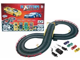 מסלול מכוניות מרוץ שלט כולל 2 מכוניות ו 2 שלטים