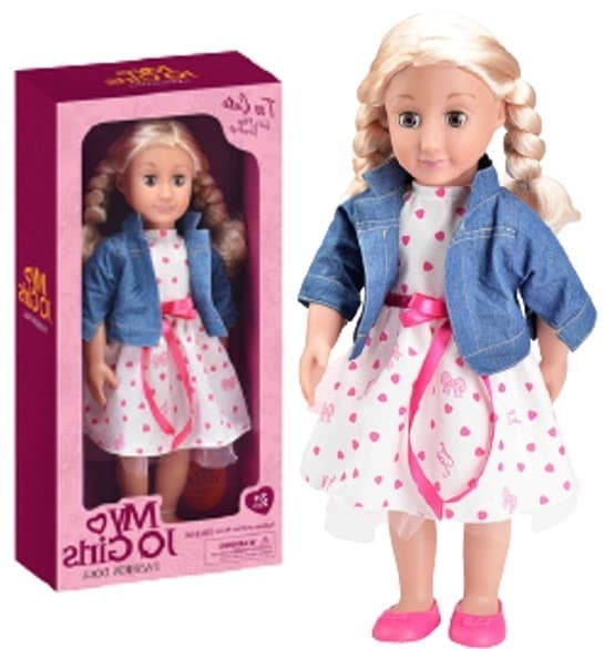 בובות אופנה שמלה נקודות איכותית גודל 18 אינץ