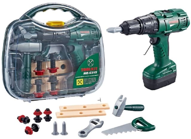 ערכת כלי עבודה כולל מברגה חשמלית ו 12 חלקים במזוודה 30 ס"מ