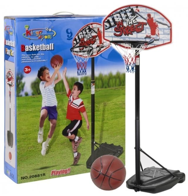 מעמד סל כדורסל איכותי ויציב גובה 2.30 כולל כדור ומשאבה