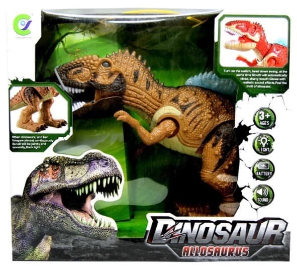 טינוזאור טי רקס ענק גודל 29 ס"מ כולל אורות ומוזיקה