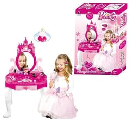 מעמד שידת איפור טירה גובה 78 ס"מ כולל פן חשמלי כולל אורות ומוזיקה