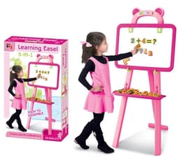 לוח ציור בנות צד מגנט צד גיר גובה 95 ס"מ כולל מספרים ואותיות מגנטים