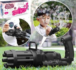 מכונת מפוח אקדח בועות סבון חשמלי עם 8 יציאות לחווית בועות מרובה