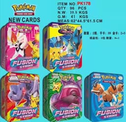 פוקימון PK 178 כולל 115 קלפים בקופסת פח