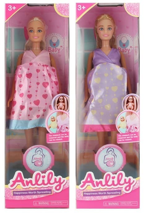 בובת ANLILY בהריון עם תינוק בבטן