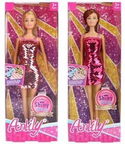 בובת ANLILY כולל שמלת ערב פאייטים מעוצבת