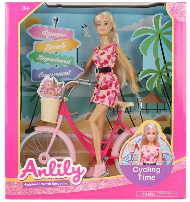 בובת ANLILY על אופניים