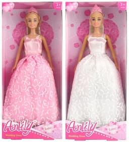 בובת ANLILY נסיכות כולל שמלה וורוד ולבן
