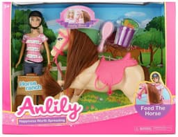 בובת ANLILY רוכבת סוסים כולל סוס ואביזרים