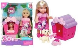 בובת קיקי לאב עם כלב מלונה ואביזרים