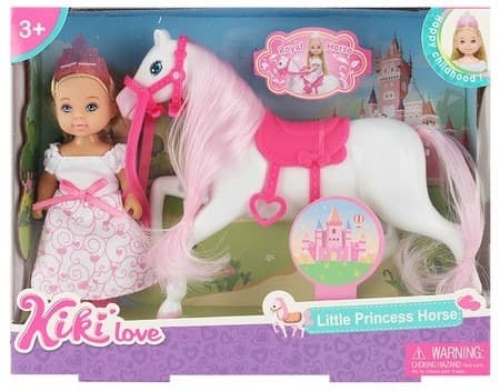 בובת קיקי לאב רוכבת סוסים כולל בובה וסוס לבן