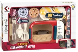מיקרוגל וערכה להכנת אוכל מבצק כולל כלי אוכל ואפייה
