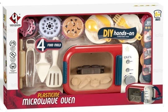 מיקרוגל וערכה להכנת אוכל מבצק כולל כלי אוכל ואפייה